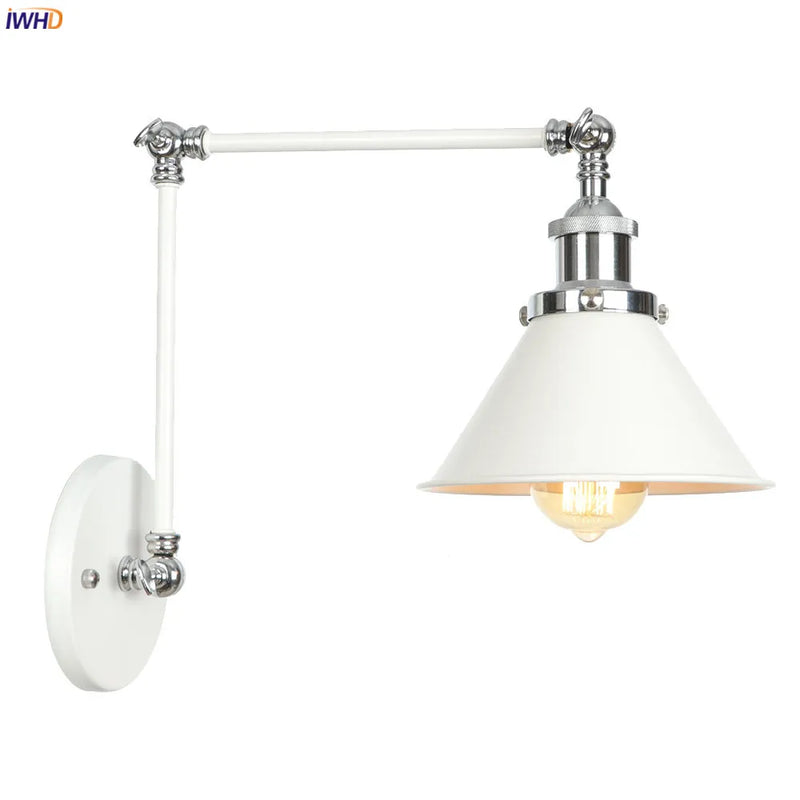 Applique murale industrielle vintage Limalia, bras oscillant réglable, lampe Loft Edison.WinControls