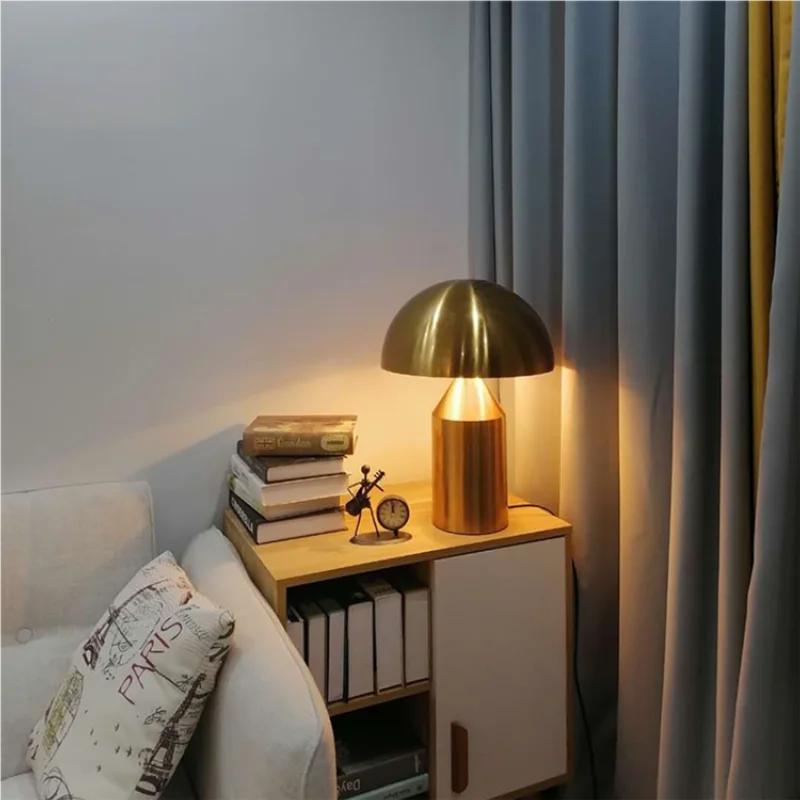 Lampe de Table Nordique Limalia Noir/Blanc/Or, Métal, LED - Décoration Bureau/Salon/Chambre/Salle à Manger