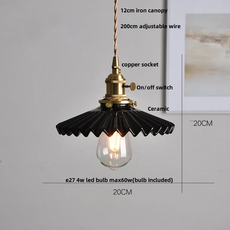 Limalia Lampe LED Suspendue en Céramique Blanche - Décoration Nordique Moderne