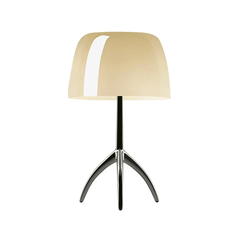 Lampe de table en verre et cuivre Limalia : design italien, élégance artistique pour bureau, salon, chambre.