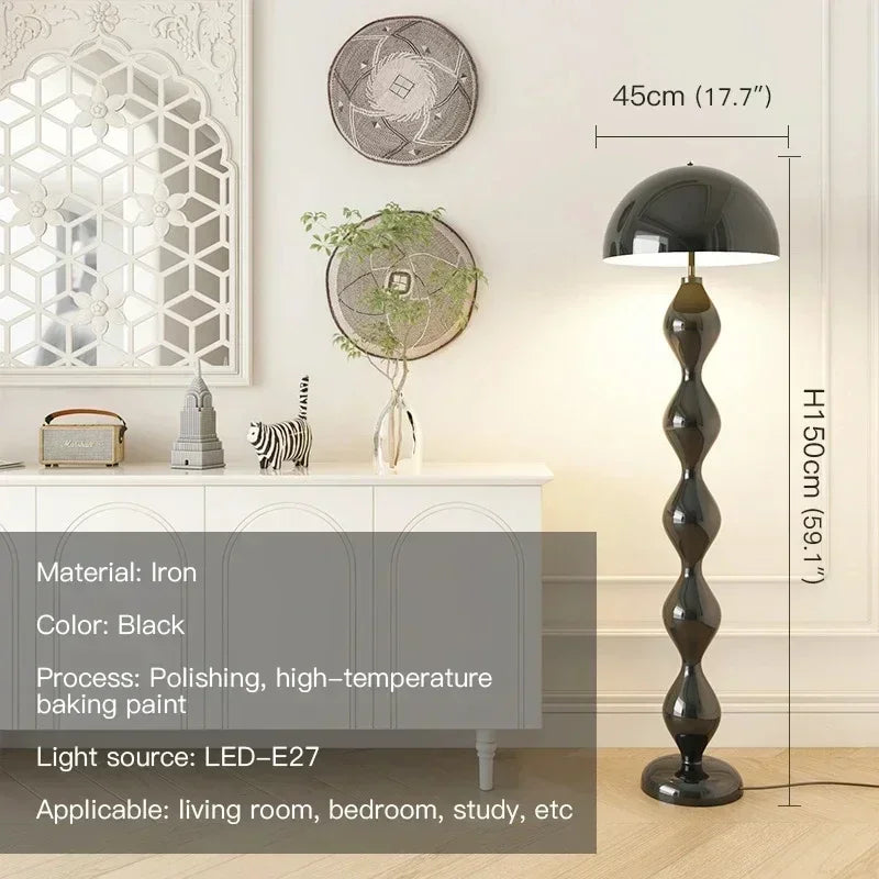 Limalia - Lampadaire LED champignon nordique coloré pour salon, chambre ou tête de lit.