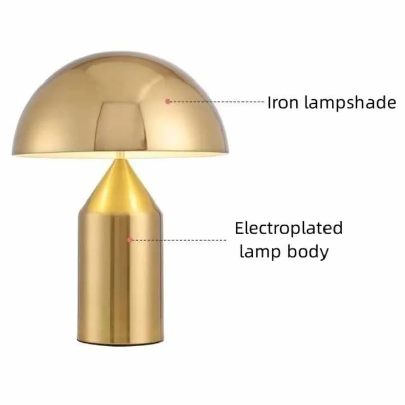 Lampe de Table Nordique Limalia Noir/Blanc/Or, Métal, LED - Décoration Bureau/Salon/Chambre/Salle à Manger