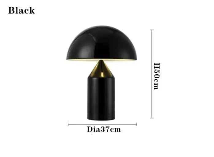 Lampe de Table Nordique Limalia Noir/Blanc/Or, Métal, LED - Décoration Bureau/Salon/Chambre/Salle à Manger