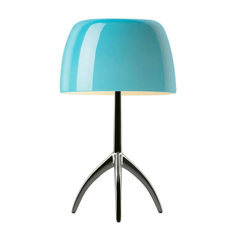 Lampe de table en verre et cuivre Limalia : design italien, élégance artistique pour bureau, salon, chambre.