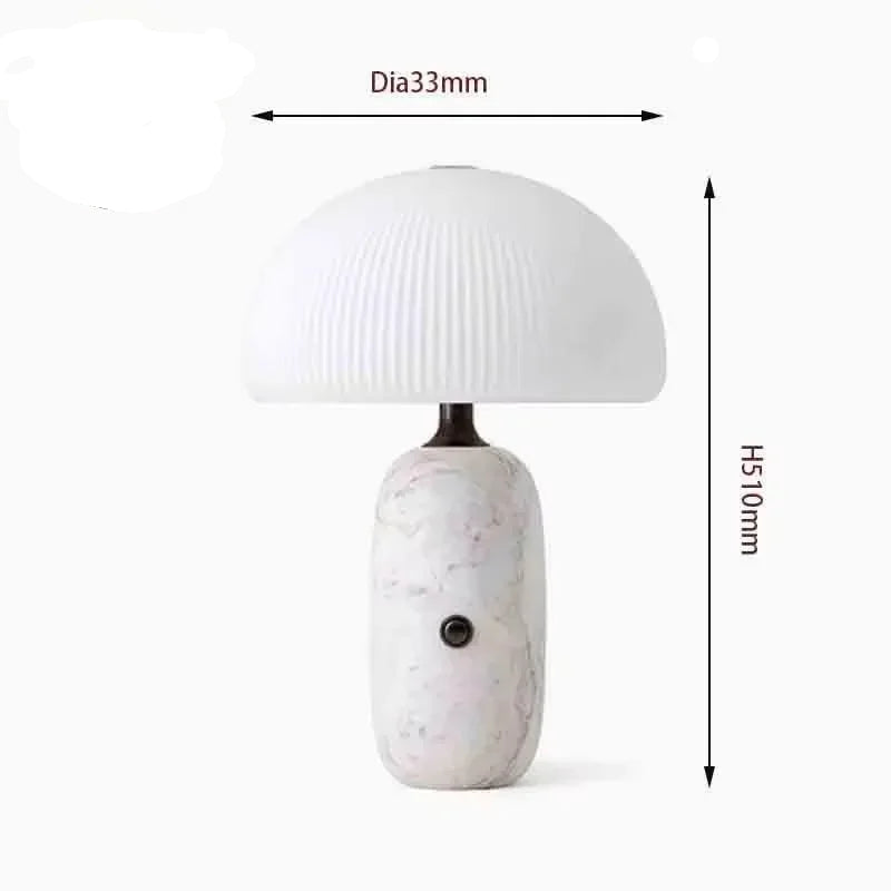 Lampe de table en marbre Limalia, design postmoderne, noir et blanc, idéale pour salon ou chambre.