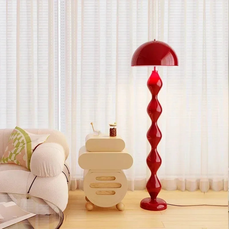 Limalia - Lampadaire LED champignon nordique coloré pour salon, chambre ou tête de lit.
