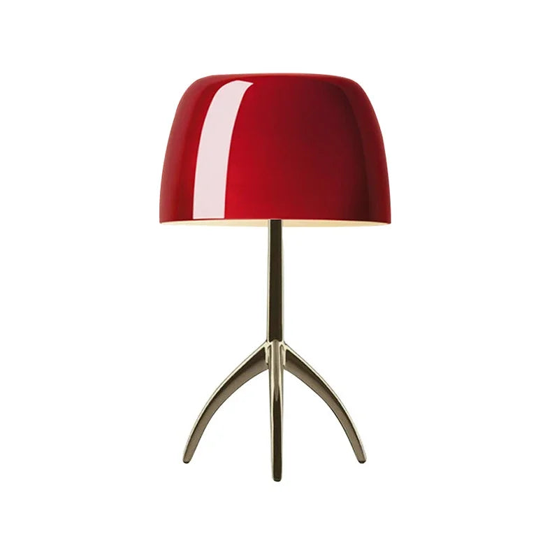 Lampe de table en verre et cuivre Limalia : design italien, élégance artistique pour bureau, salon, chambre.
