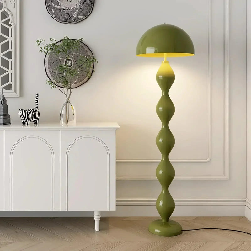 Limalia - Lampadaire LED champignon nordique coloré pour salon, chambre ou tête de lit.