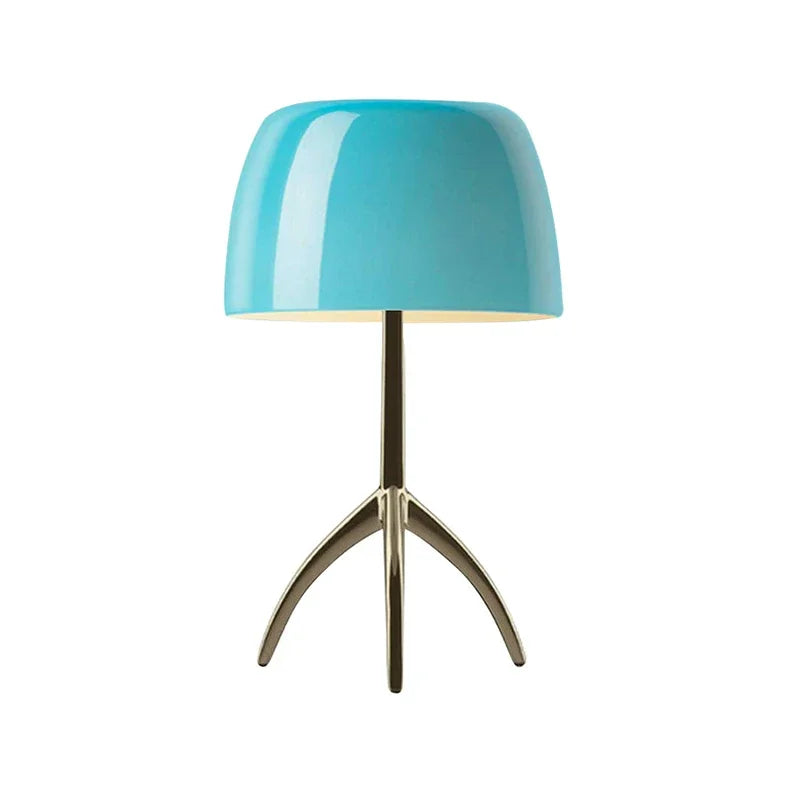 Lampe de table en verre et cuivre Limalia : design italien, élégance artistique pour bureau, salon, chambre.